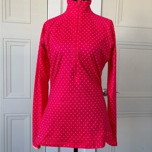 Nike Pro Pink Polka Dot Quarter Zip